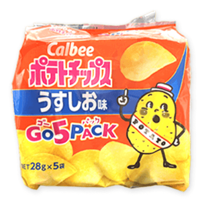 うすしお】140gポテトチップスうす塩＆コンソメゴー5パック