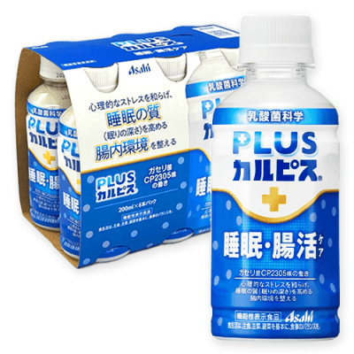 PLUSカルピス睡眠・腸活ケアPET200ml 6本パック※賞味期限:2026/02/28