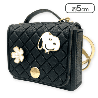 【ブラック】スヌーピー　ミニバッグ型KH