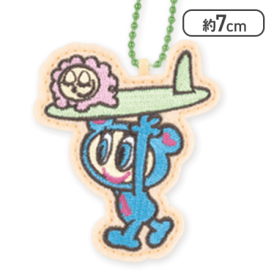 【単品配送不可】【ナカムラくん＆ひつじクン】エンジェルブルー 刺繍キーホルダー