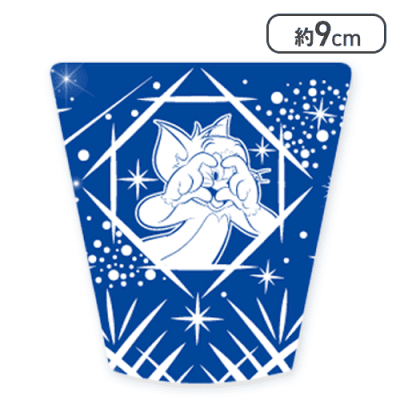 【ブルー】トムとジェリー 切子グラスver2