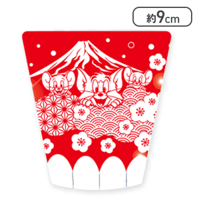 【レッド】トムとジェリー 切子グラスver2