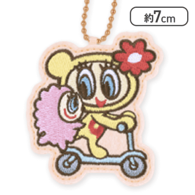 【単品配送不可】【ハナちゃん＆ひつじクン】エンジェルブルー 刺繍キーホルダー