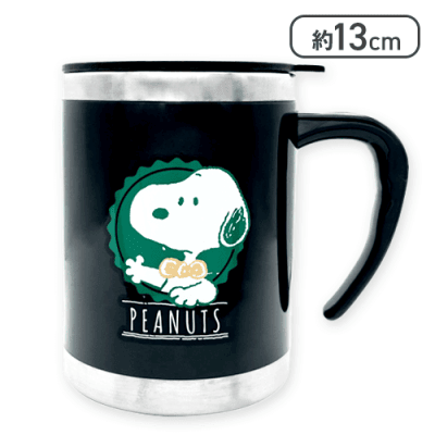 【ブラック】スヌーピー　ステンレススマートマグ