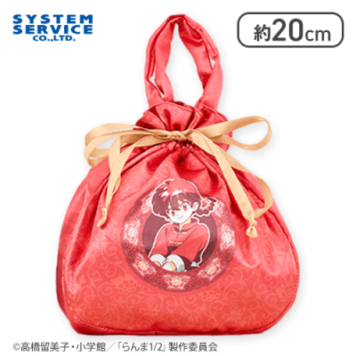 らんま1/2　猫飯店 サテン巾着バッグ らんま1/2 - 猫飯店 サテン巾着バッグ | AMNIBUS(アムニバス)