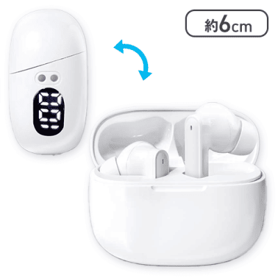 【ホワイト】ノイズキャンセリング TWSイヤホン Calm