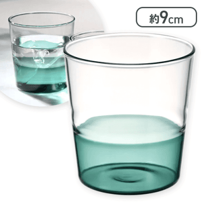 HARIO HARIO COLORS ハーフカラーグラス グリーン
