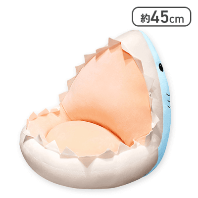 【ブルー】がぶがぶシャーククッションpastelcolor