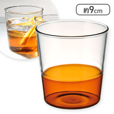 HARIO HARIO COLORS ハーフカラーグラス アンバー