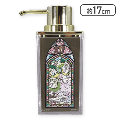 【ドナルド＆デイジー】ミッキー＆フレンズ ステンドグラスホラーナイト ステンドグラス風ソープディスペンサー