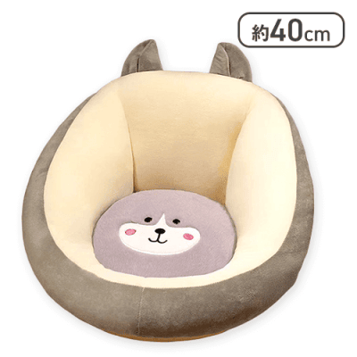 【グレー】アニマルチェアクッション2