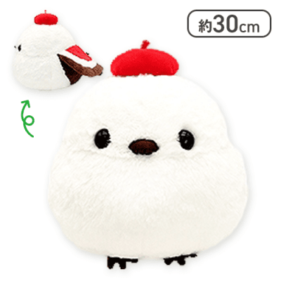 【シマちゃんレッド】ふくふくシマエナガ秋色びよりウルトラBIG