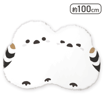 シマエナガ　ダイカットBIGフロアマット