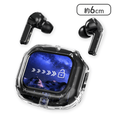 【ブラック】BT スクリーンイヤホン VIVID
