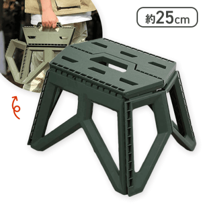 【グリーン】ジオメトリーアウトドアチェア