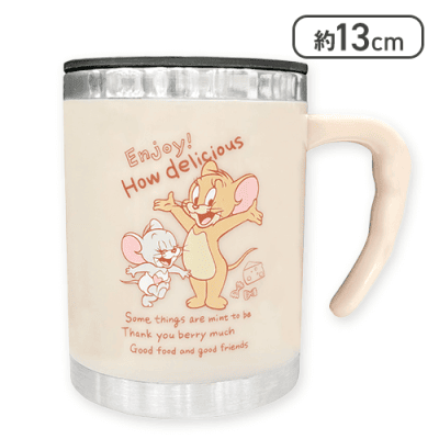 【グレージュ】トム&ジェリーステンレススマートマグ