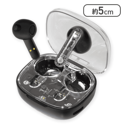 【ブラック】TWSイヤフォン クリア2