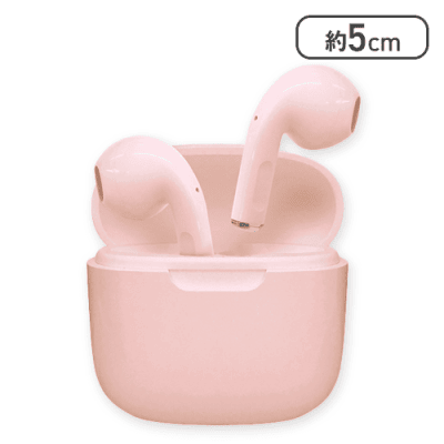 【ピンク】ケースチャージワイヤレスイヤフォンtouch6
