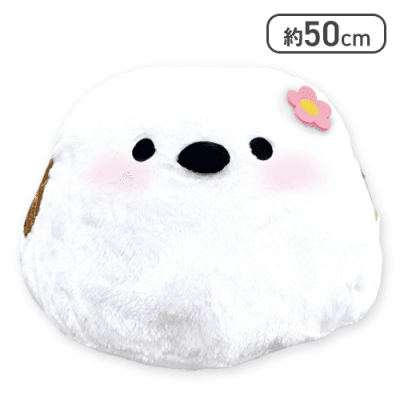 【お花】シマエナガBIGドームぬいぐるみ4