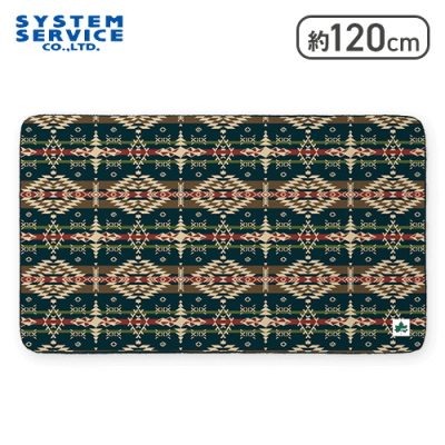 【グリーン】LOGOS ワッペン風タグ付きもこもこブランケット