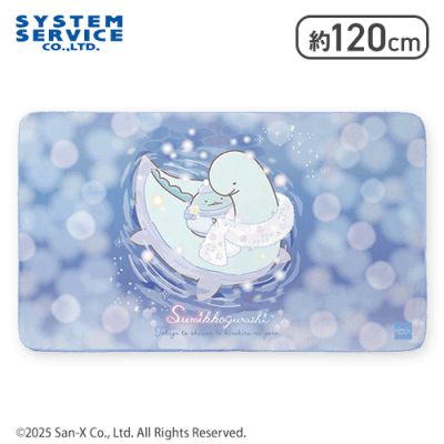 【とかげとおかあさん】すみっコぐらし きらきらな夜 ワッペン風タグ付きもこもこブランケット