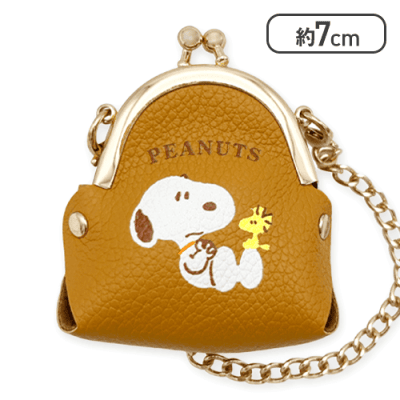 【キャメル】スヌーピー　ミニがまぐちKC