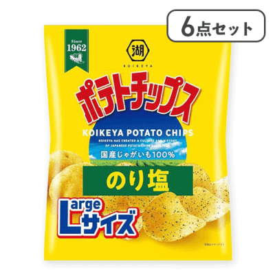 【6点セット】Largeサイズ ポテトチップス のり塩※賞味期限:2026/02/28