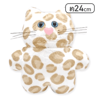 【淡い豹柄のねこ】mojojojo BIGぬいぐるみ4