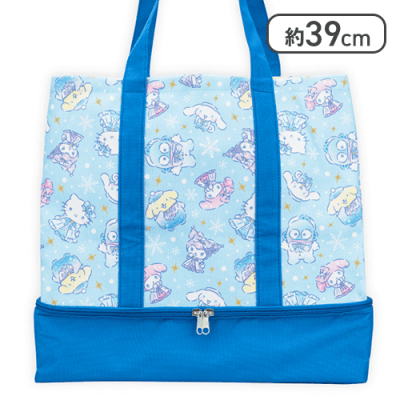 サンリオキャラクターズ スノーレインボー保冷ポケット付き2段トートバッグ