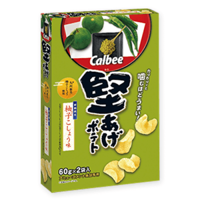 【柚子こしょう】堅あげポテト2PBOX※賞味期限:2026/04/30