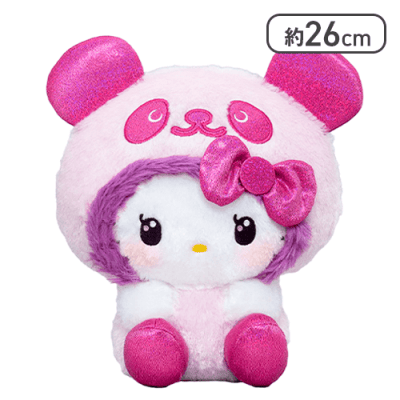【ピンク】パンダ ハローキティ GIRAGIRA♡BIGぬいぐるみ