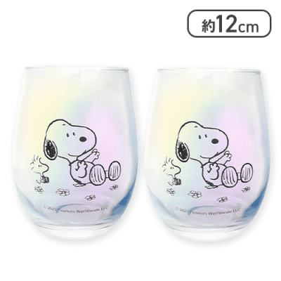 【右向き】スヌーピー　オーロラペアグラス