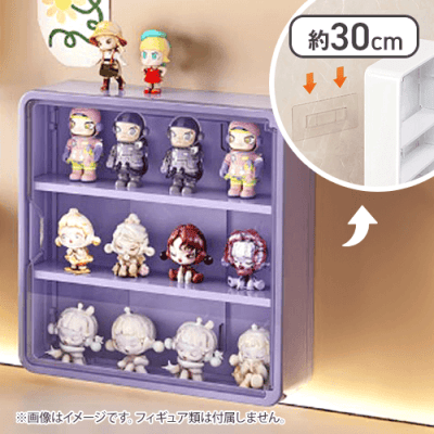 【パープル】3段式ミニフィギュアケース