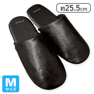 【ミッキー(M)】ディズニーレザールームシューズ