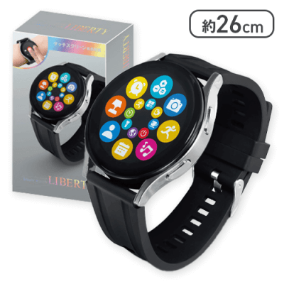 【シルバー】タッチスクリーンスマートウォッチ　LIBERTY（リバティ）