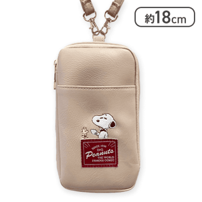 【ベージュ】スヌーピー スマートショルダーバッグ