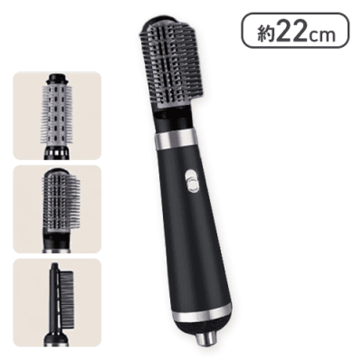 【ブラック】3wayヘアブラシ　2color