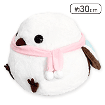 【ブルーシマちゃん(マフラー)】ふくふくシマエナガ冬の装いウルトラBIG