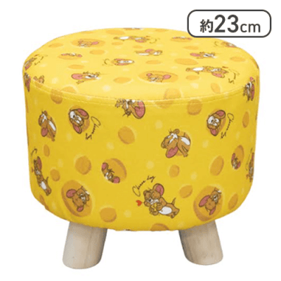 【イエロー】トムとジェリー くつろぎスツール 