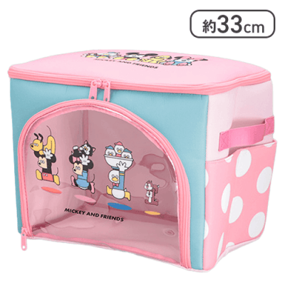 【ピンク】ミッキー＆フレンズ 松本セイジ描きおろし クリア収納ケース