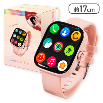 【ベビーピンク】2.0インチ タッチスクリーン スマートウォッチFlow