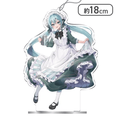 【ももいろね】初音ミクシリーズ スタンド付クリアキーチェーン“初音ミク”−クラシカルメイド−
