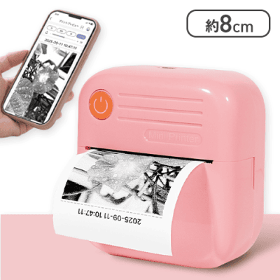 【ピンク】ミニプリンターSugar