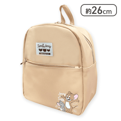 【ベージュ】トム＆ジェリー PVCミニリュックサック2