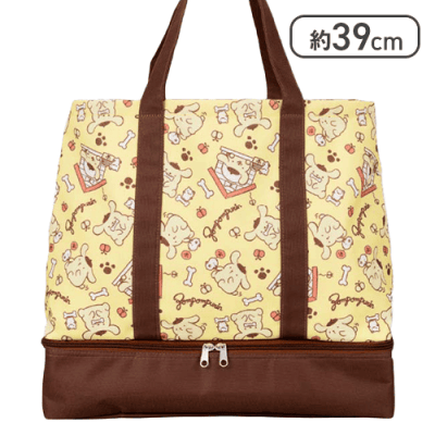 ポムポムプリン 保冷ポケット付き2段トートバッグ