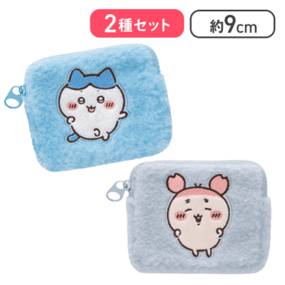 【ハチワレ＆古本屋】ちいかわふわふわミニポーチ