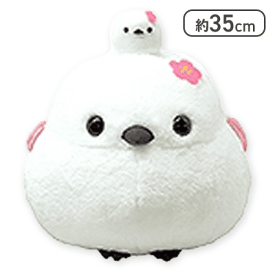 【梅おやこしまゑ】ふくふくシマエナガめでたい日本ウルトラBIG