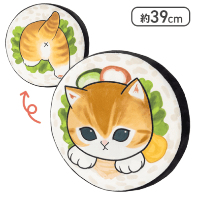 【太巻きにゃん】mofusand低反発クッション〜寿司にゃん〜