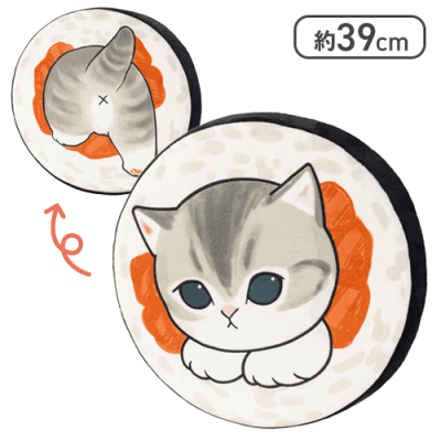 【鉄火巻きにゃん】mofusand低反発クッション〜寿司にゃん〜