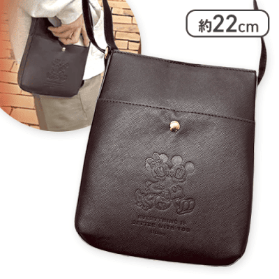 【ブラック】Valentineディズニーレザーショルダーバッグ